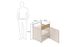 Drawer Unit (1M), 1 Shelf (w/o backpanel)