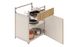 SS Drawer Unit (1M), 1 Shelf (with backpanel)