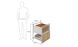 Wooden Wicker Basket Unit with 1Drawer (2L)