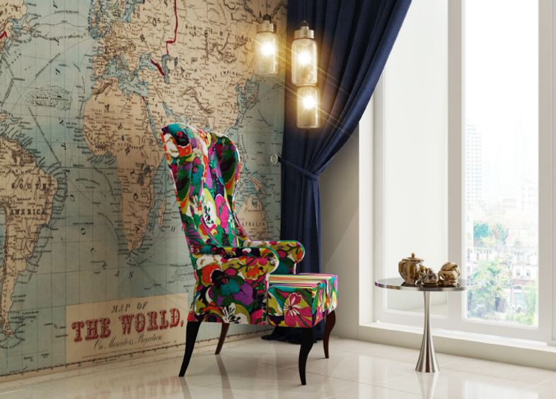 World map decor ideas