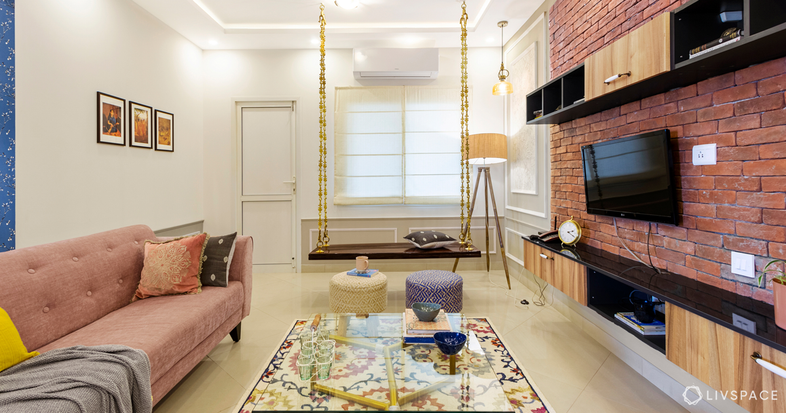 Customised Colourful 3BHK Interior Design