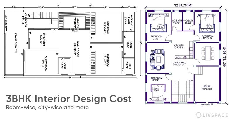 3BHK Interior Design Cost