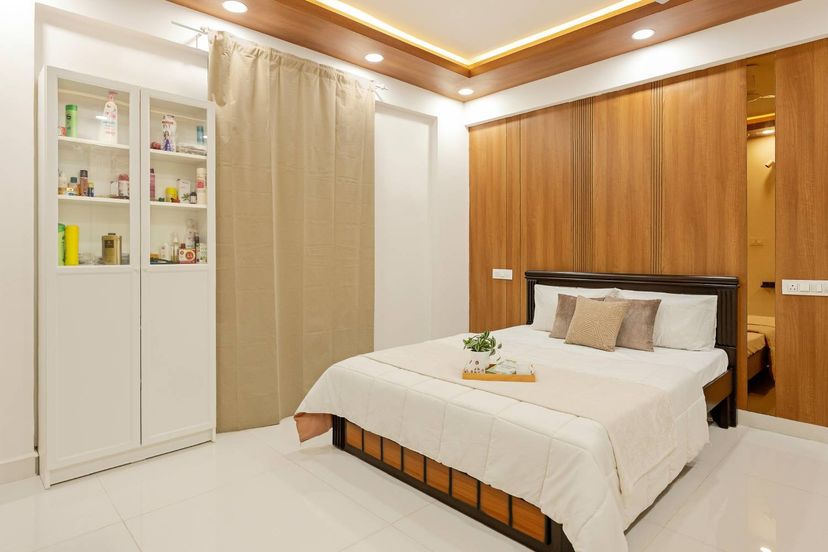 Contemporary 3BHK Apartment Interiors in Bengaluru for budget 10 - 15 ...