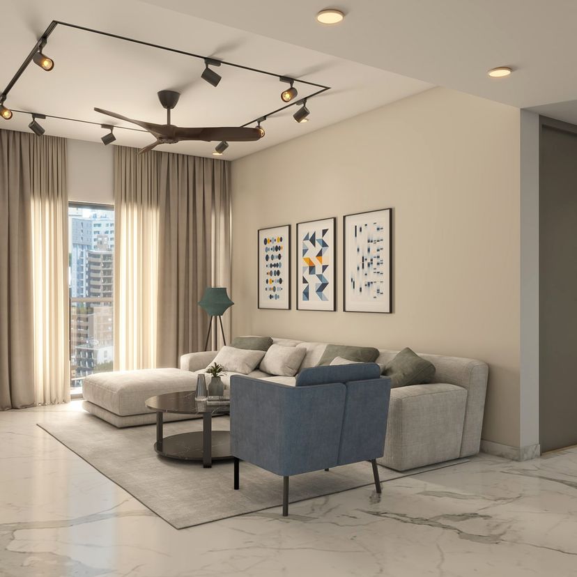 Gypsum False Ceiling Design For Living Rooms | Livspace