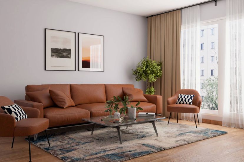 Light Grey Wall Paint Design For Living Rooms | Livspace
