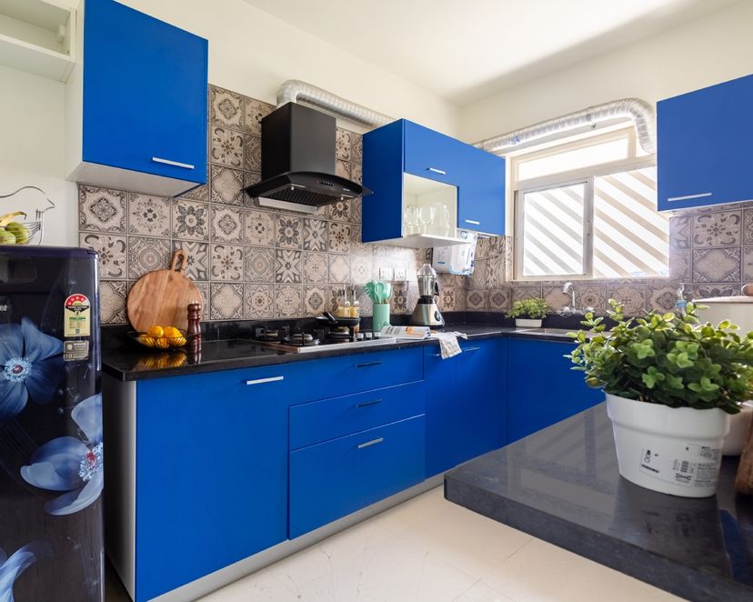 Modular Kitchen Design With A Granite Countertop | Livspace