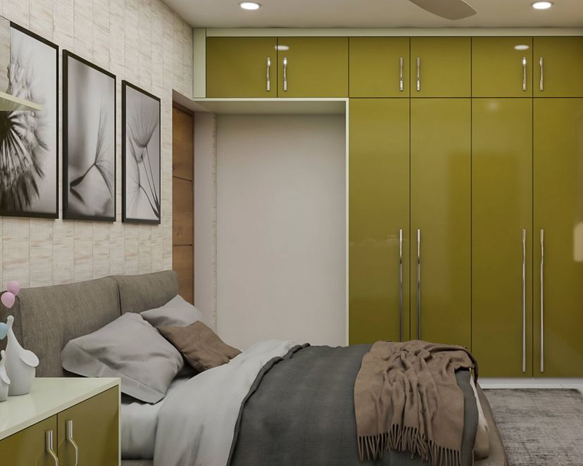 Modern Master Bedroom Design With Hinged Wardrobes | Livspace
