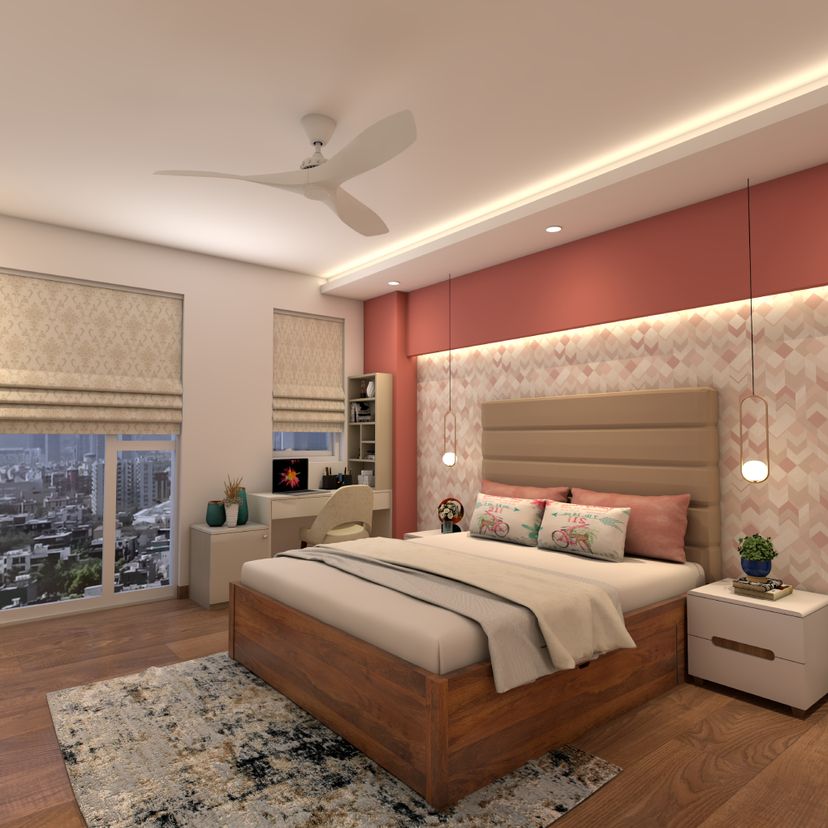 Single-Layered Rectangular Ceiling Design | Livspace