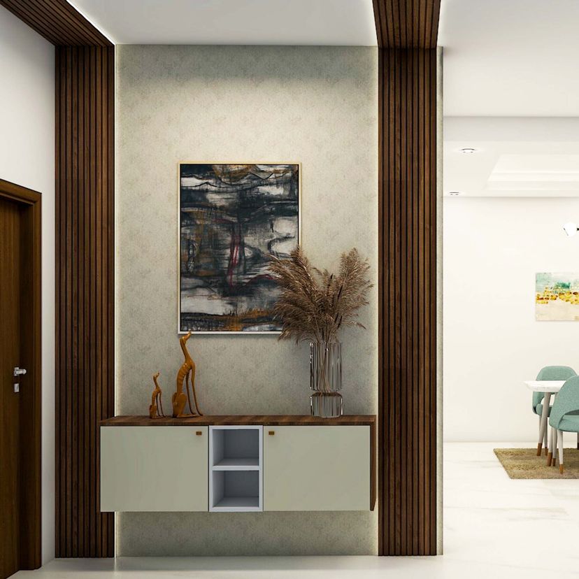 Contemporary Foyer Designed For Convenience | Livspace