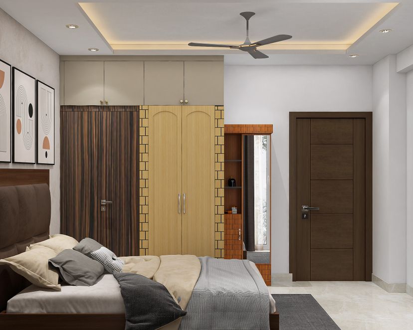 Rectangular Gypsum False Ceiling Design with Cove Lighting and ...