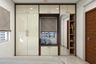 Glossy White Wardrobe With Mirror - Livspace