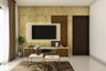 Golden Tinged TV Unit - Livspace