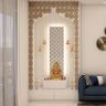 Floor-Mounted Pooja Mandir With Wall Trims - Livspace