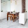 Glossy White Marble Floor Tile Design - Livspace