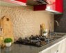 Triangular 3D Tiles Design For Kitchen - Livspace
