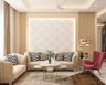 Beige Accent Wall Design With A Partition - Livspace
