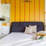 Yellow Wall Paint With Red Stripes - Livspace