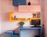 Pink And Blue Wall Paint Design - Livspace
