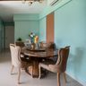 Green And Brown Wall Paint Design For Dining Rooms - Livspace
