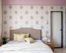 Lilac And White Floral Wallpaper - Livspace