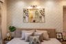 Abstract Beige Bedroom Wallpaper - Livspace