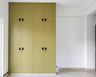 Swing Wardrobe Design with Dividers, Cabinets, and Soft-Close Hinges