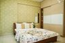 Mustard Wallpaper Design with Leaf Prints for Bedroom