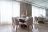 Dining Room Design with Marble Table and High-Back Chairs