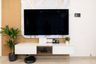 Wall-Mounted TV Unit Design in White