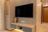 TV Unit Design in Dove Grey with Storage