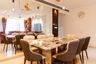 Dining Room Design with 8-Seater Marble Dining Table
