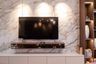 TV Unit Design with White and Walnut Finish