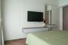 White Bedroom TV Unit Design With Double Floating Drawer System and Long Shelf