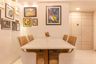 Dining Room Design with Marble Table and Wooden Legs