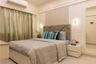 Master Bedroom Design With Beige Upholstered Hydraulic King Bed