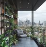 Balcony Design With Vertical Garden and Modern Lounge Chair