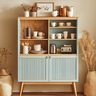 Crockery Unit Design with Cabinets and Open Storage