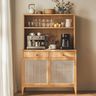 Crockery Unit Design with Cabinets and Open Storage