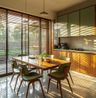 Dining Room Design With Green Chairs
