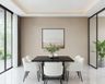 Dining Room Design with Black Table and White Chairs