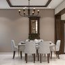 Dining Room Design with Display Cabinet and Neutral Palette