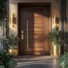 Swing Single Entrance Door Design With Matte Finish