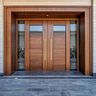Double Swing Entrance Door Design With Matte Finish