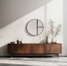 Foyer Design with Walnut Bronze Floating Console