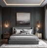 Guest Bedroom Design with Modena Bed and Grey Panelled Walls