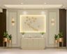Foyer Design in Beige With Laminate Cabinetry