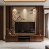 TV Unit Design with Bamboo Motif
