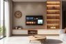 Wall-to-Wall TV Unit Design with Vertical Shelving