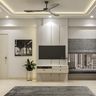 Gypsum False Ceiling Design with Cove Lights in Rectangle Shape