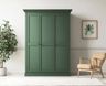 3-Door Swing Wardrobe Design in Green